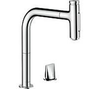 hansgrohe Metris Select 801 mélangeur de cuisine trou 73819000 chromé , 2jet, douchette extractible