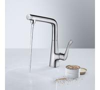hansgrohe Metris Select 320 robinet de cuisine chromé , bec pivotant