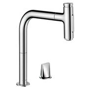 hansgrohe Metris Select mélangeur de cuisine 2 trous 73819000 chromé , 2jet, douchette extractible