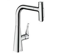 hansgrohe Metris Select - Mitigeur monocommande de cuisine avec douchette rétractable chrome