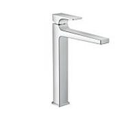 hansgrohe Metropol mitigeur monocommande pour lavabo 260 avec poignée, vidage par poussée, pour cuvettes de lavabo, saillie 204mm, 32512000, Couleur: chrome