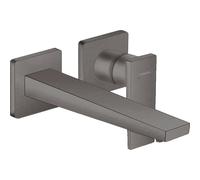 hansgrohe Metropol mitigeur monocommande de lavabo encastré, poignée, saillie de 225 mm, montage mural, 32526340, Couleur: noir brossé