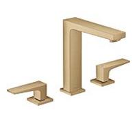 Hansgrohe Robinet 3 trous Metropol 32515140 saillie 152 mm, bonde push-open, bronze brossé