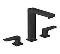 Hansgrohe Mélangeur lavabo Metropol 32515670 3 trous, poignées manettes, bonde Push-Open, noir mat