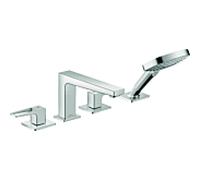Hansgrohe Metropol Mélangeur bain 4 trous chromé , avec poignées