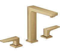 hansgrohe Metropol hansgrohe 3 trous 32515140 saillie 152 mm, bonde push-open, bronze brossé