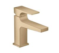 hansgrohe Metropol mitigeur monocommande pour lavabo 100, poignée, vidage par pression, pour lavabo à main, saillie 127mm, 32500140, Couleur: Bronze brossé