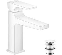 Hansgrohe Mitigeur monocommande lavabo Metropol 110, vidage par poussée, saillie 135 mm, blanc mat