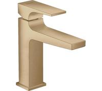 hansgrohe Metropol mitigeur monocommande de lavabo 110, avec poignée, vidage par poussée, saillie 135mm, 32507140, Couleur: bronze brossé