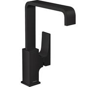 hansgrohe Metropol mitigeur lavabo 32511670 saillie 165 mm, avec bonde push-open, noir mat