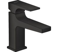 hansgrohe Metropol mitigeur monocommande pour lavabo 100, poignée, vidage par pression, pour lavabo à main, saillie 127mm, 32500670, Couleur: noir mat
