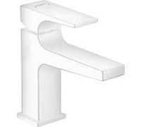 Hansgrohe Mitigeur lavabo Metropol 100 – monocommande, saillie 127 mm, bonde Push-Open – blanc mat