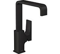 Hansgrohe Mitigeur lavabo Metropol 230 - monocommande, poignée à levier, vidage poussoir, noir mat