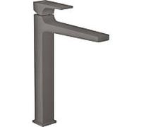 Hansgrohe Mitigeur lavabo monocommande Metropol M 260 – poussoir, saillie 204 mm, noir brossé