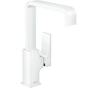 hansgrohe Metropol mitigeur monocommande de lavabo 230, poignée à levier, vidage par poussée, saillie 165mm, 32511700, Couleur: blanc mat