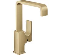hansgrohe Metropol mitigeur monocommande de lavabo 230, poignée à levier, vidage par poussée, saillie 165mm, 32511140, Couleur: bronze brossé