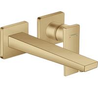 hansgrohe Metropol mitigeur monocommande de lavabo encastré, poignée, saillie de 225 mm, montage mural, 32526140, Couleur: bronze brossé