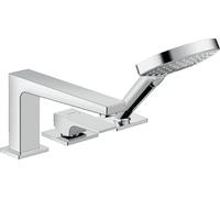Hansgrohe Metropol Mélangeur bain 3 trous chromé , avec chromé languette