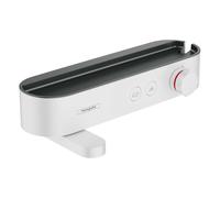 hansgrohe ShowerTablet thermostat de bain 24340700 en saillie, avec bec de bain orientable, 2 Verbraucher , blanc mat