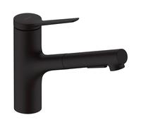 HANSGROHE Mitigeur de cuisine 150 2 jets Zesis avec douchette extractible - Noir mat