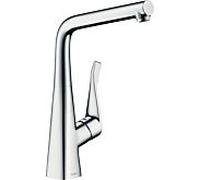 hansgrohe robinetterie de cuisine Metris M71 320 14823000 chromé , bec orientable, installation devant la fenêtre