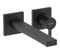 HANSGROHE Mitigeur de lavabo Tecturis E mural bec avec vidage écoulement libre - Noir mat