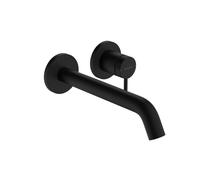 HANSGROHE Mitigeur de lavabo Tecturis S mural bec avec vidage écoulement libre - Noir mat