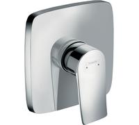 hansgrohe Mitigeur monocommande de douche encastré Metris, carré, chromé, 1 consommateur, 31456000