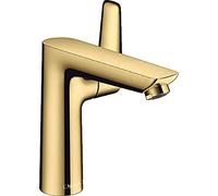 hansgrohe Talis E, mitigeur monocommande de lavabo 150, vidage automatique, saillie de 141 mm, 71754990, Couleur: Optique en or poli