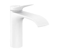 hansgrohe Mitigeur monocommandé pour lavabo Vivenis ComfortZone 110 avec garniture d'écoulement blanc mat