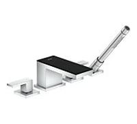 hansgrohe montage prêt à l' hansgrohe Axor MyEdition hansgrohe Mitigeur baignoire 4 trous sur jante, saillie 150 mm, chrome / verre noir