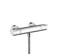 hansgrohe MyFox - Mitigeur de douche thermostatique, Robinet de douche avec arrêt de sécurité (SafetyStop) à 40°C, Thermostat rond, 1 sortie, Chromé, 13156000