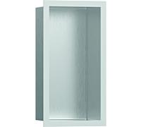 hansgrohe Niche murale XtraStoris 56094700 30x15x10cm, avec cadre design, acier inoxydable brossé, blanc mat