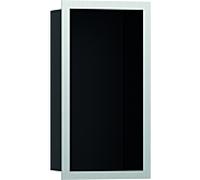 hansgrohe Niche murale XtraStoris 56095800 30x15x10cm, avec cadre design, noir mat, optique en acier inoxydable