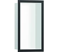hansgrohe Niche murale XtraStoris 56096340 30x15x10cm, avec cadre design, blanc mat, chrome noir brossé