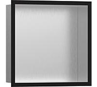 Hansgrohe Niche murale XtraStoris 56097670 30x30x10 cm, cadre design, inox brossé, noir mat