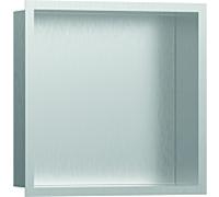 hansgrohe Niche murale XtraStoris 56097800 30x30x10cm, avec cadre design, acier inoxydable brossé, optique en acier inoxydable