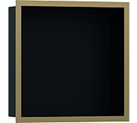 hansgrohe Niche murale XtraStoris 56098140 30x30x10cm, avec cadre design, noir mat, bronze brossé