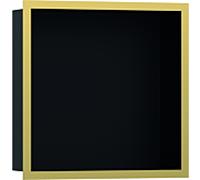 hansgrohe Niche murale XtraStoris 56098990 30x30x10cm, avec cadre design, noir mat, optique or poli