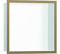 hansgrohe Niche murale XtraStoris 56099140 30x30x10cm, avec cadre design, blanc mat, bronze brossé