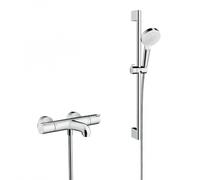Hansgrohe - Pack Ecostat 1001 CL Mitigeur Thermostatique bain/douche + Set de douche Crometta Vario (13201000-CROMETTA)
