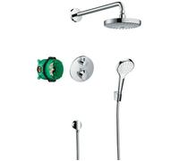 hansgrohe Pack Encastré Croma Select S avec mitigeur thermostatique Ecostat S Chromé 27295000