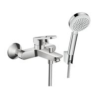 Pack mitigeur bain douche mécanique Logis Loop + Pommeau de douche MyClub Ecosmart + Flexible 160 cm + Support