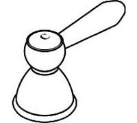 hansgrohe poignée à levier Axor Carlton 17296120 côté eau froide chrome / porcelaine