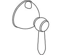 hansgrohe poignée Axor Carlton pour installation encastrée 17391090 thermostat chrome / or look