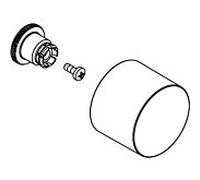 hansgrohe poignée Axor Massaud vanne d'arrêt 18096000 chrome