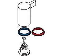 hansgrohe poignée Axor Steel 2 Mélangeur bain 4 trous 35294800 chaud / froid