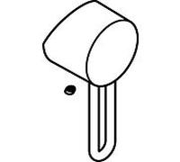 hansgrohe poignée Axor Uno 2 98553000 pour mitigeur bain / douche encastré chrome