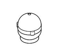 poignée en hansgrohe Axor Uno côté eau chaude blanc 13292450