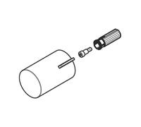hansgrohe Poignée de rechange pour robinetterie de douche en applique Ecostat Fine, 87706670,